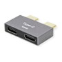 ROLINE Adaptador USB 3.2 Gen 2, 2x USB Tipo C Macho a 2x USB Tipo C Hembra, Plata