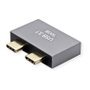 ROLINE Adaptador USB 3.2 Gen 2, 2x USB Tipo C Macho a 2x USB Tipo C Hembra, Plata