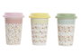 DKD Home Decor Tazas de Porcelana Vichy Sweet Surtidas de 400 ml