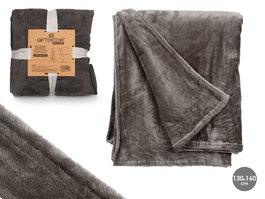 Giftdecor Manta Sedalina Gris Oscuro 130 x 160 cm 100% Poliester (Set de 8)