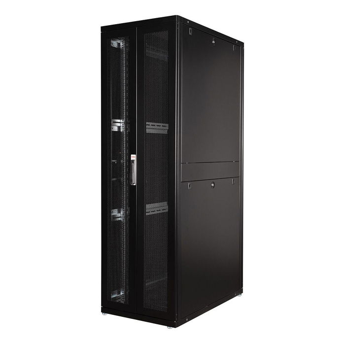 ROLINE 26.21.0160 Rack o Bastidor Servidor 42U 19 Pulgadas, 600x1000x1970 mm, Negro, Puertas Extraíbles, Patas Ajustables