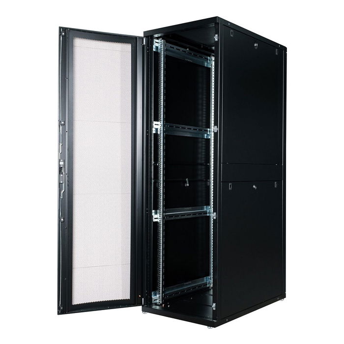 ROLINE 26.21.0160 Rack o Bastidor Servidor 42U 19 Pulgadas, 600x1000x1970 mm, Negro, Puertas Extraíbles, Patas Ajustables