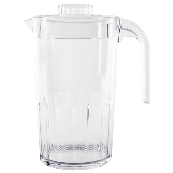 RB Drinks Jarra con Tapa 1,5 L (2 Unidades) Libre de BPA Apta para Lavavajillas y Microondas