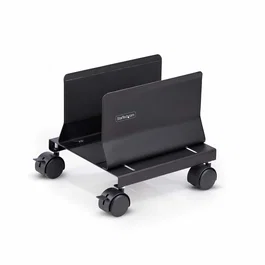 StarTech.com CPUMOBILESTND Carro Móvil Ajustable para Torre de CPU o Fuente UPS, Soporte Rodante con Ruedas y Frenos, Ahorro de Espacio, Negro