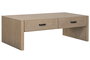 DKD Home Decor Mesa Centro Curva elegant Estilo Sixties Marron 120 x 61 x 40 cm