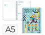Liderpapel Agenda Escolar 2026-2027 Fantasy B, A5 Día Página, Espiral, Tapa Dura, Interior Bilingüe, 80g FSC, Azul con Portada de Zorro