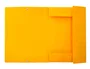 Liderpapel Carpeta de gomas con tres solapas en cartón símil prespán color amarillo