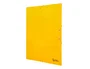Liderpapel Carpeta de gomas con tres solapas en cartón símil prespán color amarillo