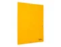 Liderpapel Carpeta de gomas con tres solapas en cartón símil prespán color amarillo