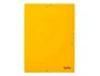 Liderpapel Carpeta de gomas con tres solapas en cartón símil prespán color amarillo