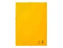 Liderpapel Carpeta de gomas con tres solapas en cartón símil prespán color amarillo