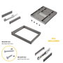 Emuca Kit de cajón organizador y bastidor regulable Quartz para armarios, guías de cierre suave y extracción total, Módulo 60cm, Acabado Titanio