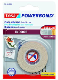 Cinta Adhesiva Doble Cara Tesa Powerbond Rollo 1,5X19 Montaje Interiores