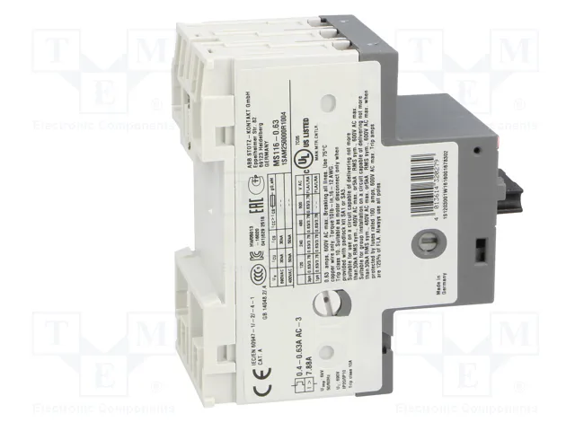 ABB MS116-0,63/0,4-0,63A Protector de Motor MS 116 0,4-0,63A