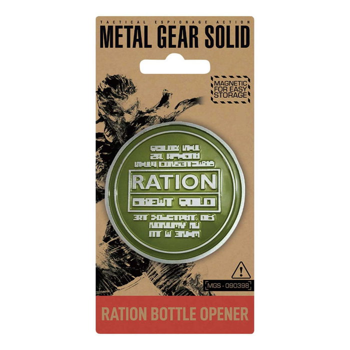 Metal Gear Solid Abrebotellas Solid Ration 8 cm Metal Gear Solid Abrebotellas Solid Ration 8 cm
