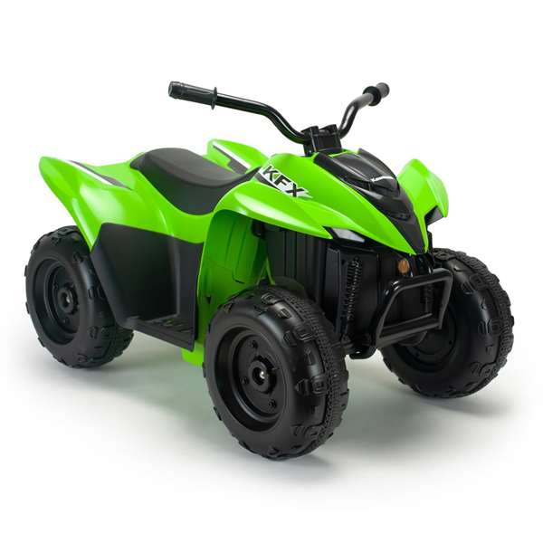 Injusa Quad Infantil Eléctrico Kawasaki KFX90 12V con Luces, para Niños de 3+ Años, Verde, Batería y Cargador Incluidos