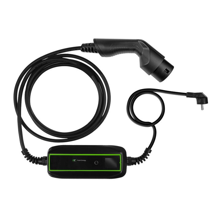 Green Cell EV16 Cargador Móvil para Vehículo Eléctrico 3,6 kW Type 2 Negro