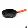 Sartén Quttin Gastro Negro Naranja 42 x 27,5 x 5,4 cm (6 Unidades)