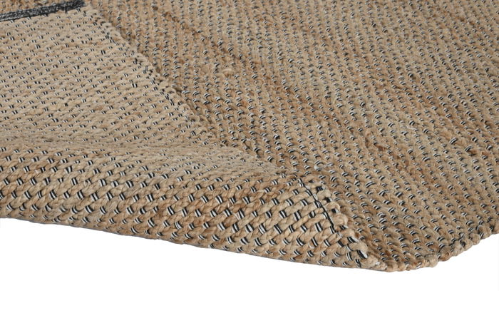 DKD Home Decor Alfombra Boho Marron 175 x 75 cm Yute y Algodon Hecho a Mano