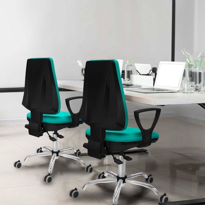 PIQUERAS Y CRESPO Silla de oficina Elche Turquesa con mecanismo Asincro