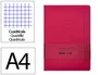 Antartik Cuaderno A4 Tapa Dura Hojas Cuadriculadas Burdeos 100 Hojas 80 gr FSC