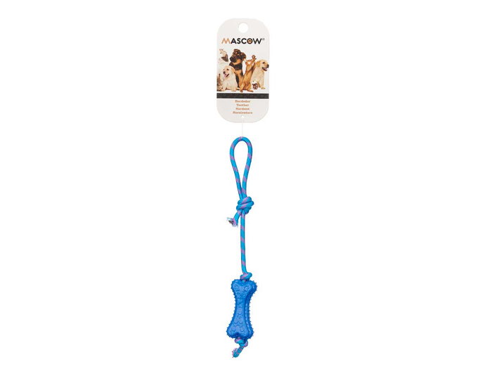 Mascow Hueso de Silicona con Cuerda 35 cm Surtido para Perros (Set de 24)