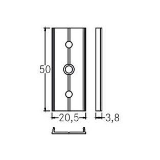 Brumberg. Leuchten 53004000 Verbindungsstück 180° aluminio