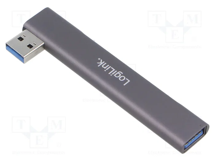 LOGILINK Hub USB 3.2 Gen1 con 4 puertos, USB-A, Gris