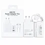 Generico Cargador Rápido 65W PD con 3 Puertos y Cable USB-C Blanco