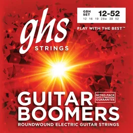 GHS Juego Eléctrica Boomers Nickel Heavy 12-52 Cuerdas para Guitarra Eléctrica