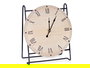 Giftdecor Reloj Sobremesa Atril 19x21x9 cm Metal Madera MDF Negro (Set de 6)