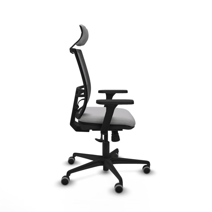 PIQUERAS Y CRESPO Silla de oficina Yunquera con mecanismo Sincro, Gris claro y Negro