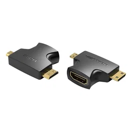 Vention Adaptador HDMI 2 en 1 Mini HDMI y Micro HDMI Macho a HDMI Hembra