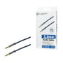 LogiLink Cable de audio 3,5 mm 3-pin/M a 3,5 mm 3-pin/M metálico azul 1 m