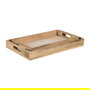 S/2 Bandejas Blanco-Natural 43,50 X 27 X 5 cm
