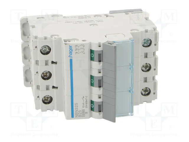 HAGER NBN325 Interruptor magnetotérmico 3 polos 25A 10kA