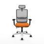 PIQUERAS Y CRESPO Silla de oficina Haches Naranja y Gris