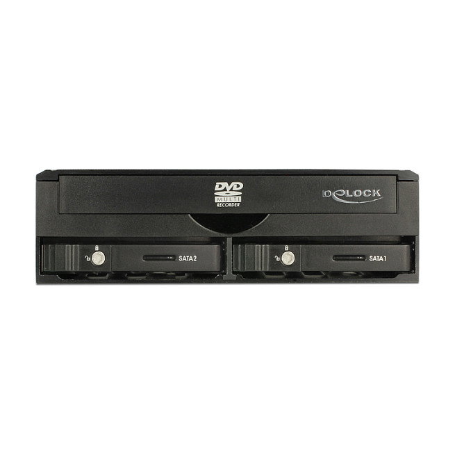 DeLOCK 47230 Bastidor móvil para 1 x 5.25 pulg. Slim y 2 x 2.5 pulg. SATA HDD/SSD