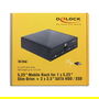 DeLOCK 47230 5.25" Mobile Rack para 1 Unidad Óptica Slim y 2 Discos Duros/SSD SATA 2.5" - Carcasa en Aluminio Negro