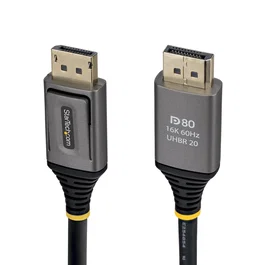 StarTech.com Cable DisplayPort 2.1 DP80 de 0,5 m, Negro