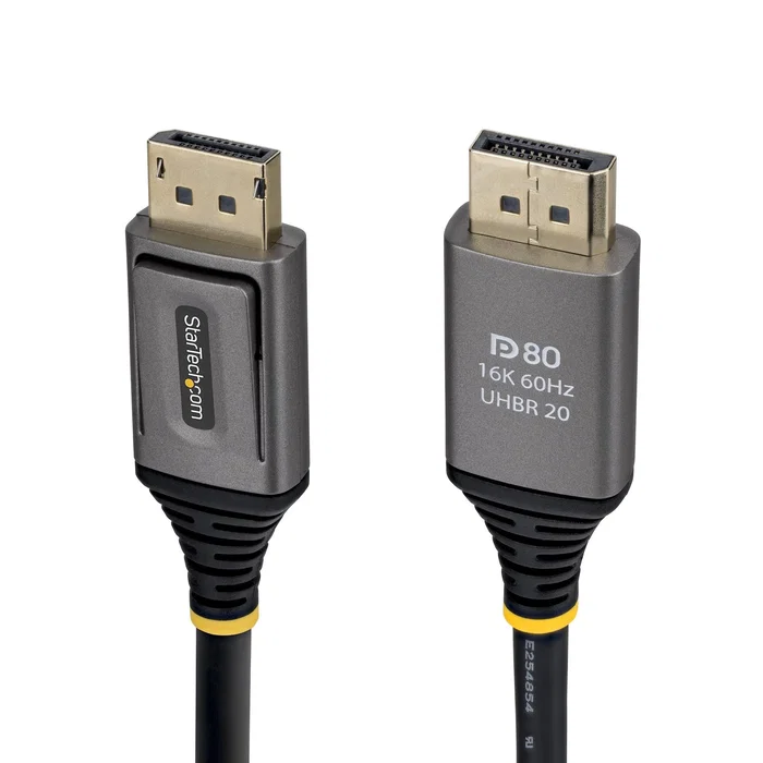 StarTech.com Cable DisplayPort 2.1 DP80 de 0,5 m, Negro StarTech.com Cable DisplayPort 2.1 DP80 de 0,5 m, Negro