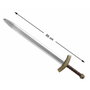 Atosa Espada Medieval Curva de Fantasía, 85 cm, Plateado y Dorado