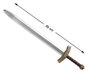 Atosa Espada Medieval Curva de Fantasía, 85 cm, Plateado y Dorado