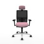 PIQUERAS Y CRESPO Silla de oficina Yunquera con mecanismo Sincro/Traslack, Rosa y Negro