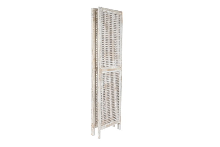 DKD Home Decor Biombo Blanco Dorado 2 x 180 x 150 cm DKD Home Decor Biombo Blanco Dorado 2 x 180 x 150 cm