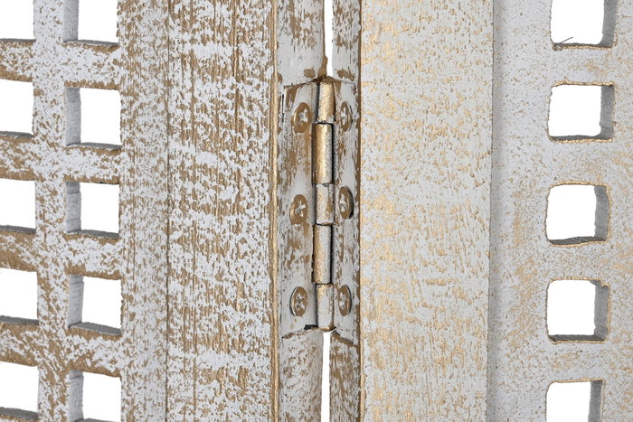 DKD Home Decor Biombo Blanco Dorado 2 x 180 x 150 cm DKD Home Decor Biombo Blanco Dorado 2 x 180 x 150 cm