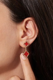 Heliophilia Silver Pendientes de Metal Dorados CKP9827 Elegantes Resistentes al Deslustre con Brillo Laca Joyería Accesorio de Moda