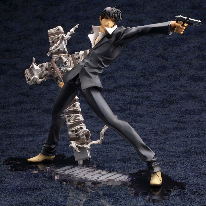 Kotobukiya Figura ARTFX J Trigun Badlands Rumble - Nicholas D. Wolfwood 1/8 PVC Statue, aprox. 20 cm con accesorios