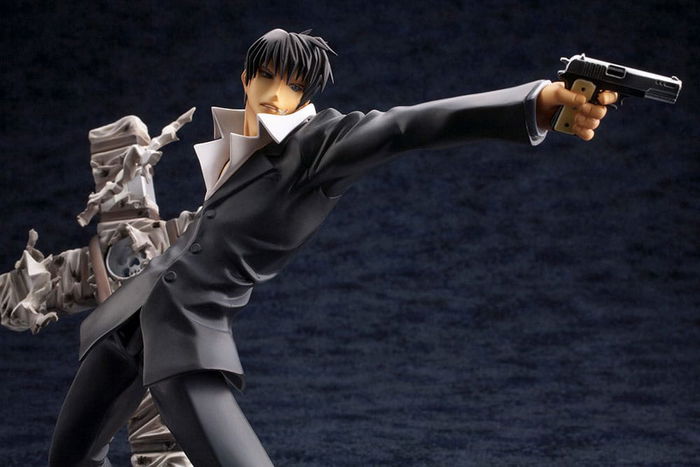 Kotobukiya Figura ARTFX J Trigun Badlands Rumble - Nicholas D. Wolfwood 1/8 PVC Statue, aprox. 20 cm con accesorios