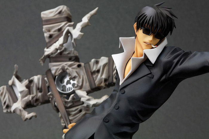 Kotobukiya Figura ARTFX J Trigun Badlands Rumble - Nicholas D. Wolfwood 1/8 PVC Statue, aprox. 20 cm con accesorios